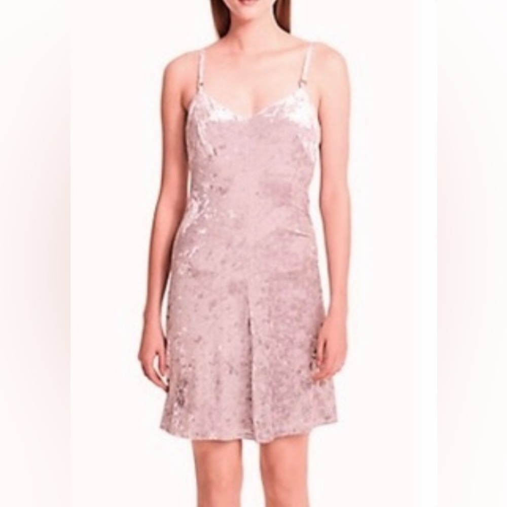 Calvin Klein | Pink Crushed Velvet Mini Slip Dress
